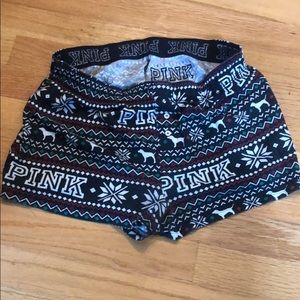 PINK Victoria Secret Christmas Boxer shorts. XS